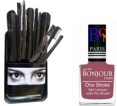 

Bonjour Paris Makeup Brush With Nail Polish Set BPNP 06(Set of 2)