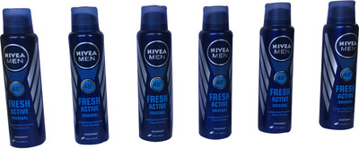 

Nivea FRESH ACTIVE PACK OF 6 Body Spray - For Women(900 ml, Pack of 6)