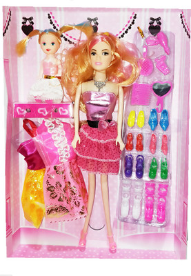 

TALKING GANESHA Beautiful Fashion Doll With Baby Doll & Beauty Accessories Doll Set For Girls - Multicolour Model 6(Multicolor)