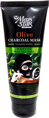

Moonstar Olive Activated Charcoal Mask Deep Cleansing,remove black heads and anti aging, pack of -1(100ml)(100 ml)