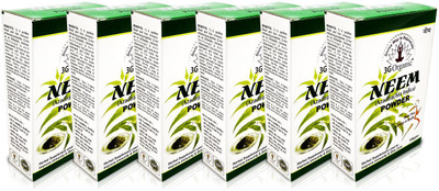 

3GOrganic Neem Powder for Blemishes & Anti Acne Healthy Skin 100 gm (pack of 6 )(600 ml)