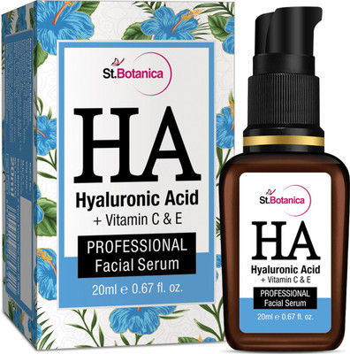 

StBotanica Hyaluronic Acid Facial Serum + Vitamin C, E - Under Eye Dark Circles, AntiAging / Wrinkle Serum(20 ml)