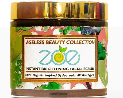 

Zoe Nutrition for Life INSTANT BRIGHTENING FACIAL SCRUB 100% CERTIFIED ORGANIC FOR ACNE FREE, SPOT FREE, BRIGHT, HEALTHY, FRESH, GLOWING & BEAUTIFUL SKIN(100 g)