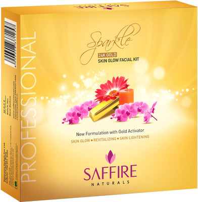 Saffire Natural 24K Gold Skin Glow Facial Kit (Professional Range) 425 g