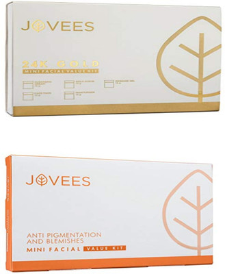 

Jovees 24k Gold, & Anti pigmentation and blemishes , Mini Facial Value Kit. 126 g(Set of 2)