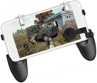 

CASADOMANI [2 Joystick + 2 Trigger + 1 Gamepad] PUBG Mobile Controller Gaming Accessory Kit(Black, For iOS, Android)