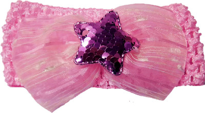 

Proplady Partywear Shimmery Star & Big Organza Bow Stud Princess Wide Head Band, Hair Band for Baby Girls & Girls|Latest Hair Accessories Head Band, Hair Band, Hair Chain, Hair Accessory Set(Pink)