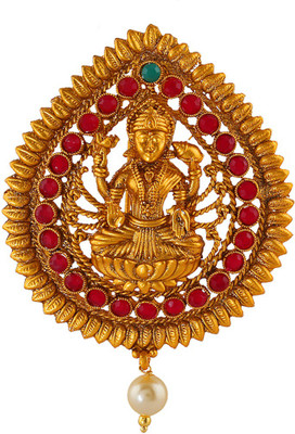 

Anuradha Art Jewellery Hair Brooch Bun Clip(Gold, Red)