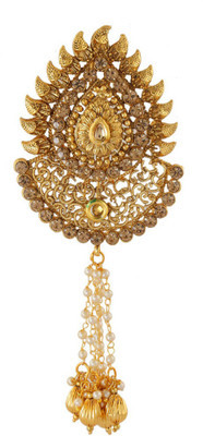 

Anuradha Art Jewellery Hair Brooch Bun Clip(Gold)