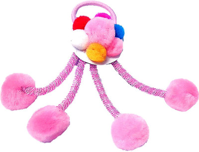 

Proplady Princess Collection Designer Long Elastic Cotton Ponytail Band with Pom Pom Danglers|Latest Hair Accessories for Girls & Women Rubber Band, Hair Accessory Set, Braid Extension, Bun Clip(Pink)