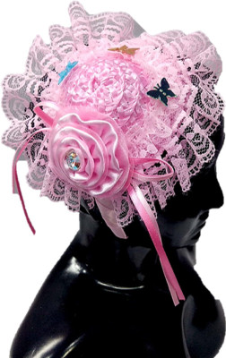 

Proplady Partywear Stylish Stars & Designer Net Stud Wide Hat Shaped Hair Band/Head Band for Baby,Girls & Women|Wedding Hair|Latest Hair Hair Band, Head Band, Hair Chain, Hair Accessory Set(Pink)