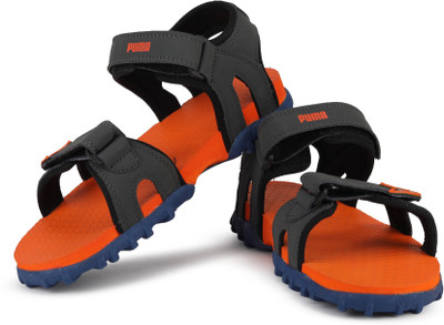 

Puma Boys & Girls Velcro Sports Sandals(Grey, Orange