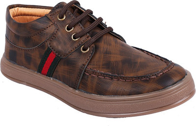 

LNG Lifestyle Boys Lace Sneakers(Brown, Coffee