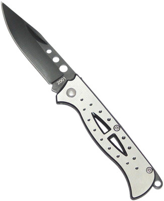 

Aura Camping Hiking Survival Imported Full Metal Pocket Survival Knife(Black, Silver)