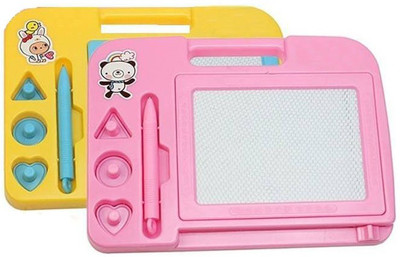 

KIDZIAN MAGIC SLATE Educational Combo Pack of 2 Writing & Drawing Magic Slate for Kids- approx 20 cm in size(Pink, Yellow)