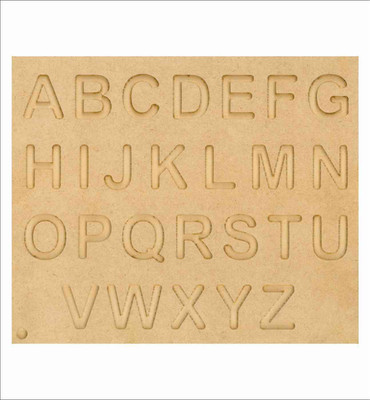 

Narayani The Kids English Uppercase Alphabet Tracing Wooden Board(Brown)