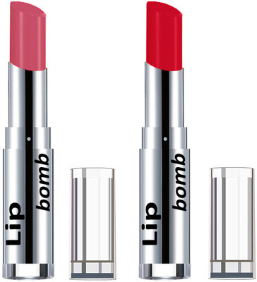 Color Fever Creamy Matte Lipstick(Set Of 2 pcs)09-23(Peach, Red)