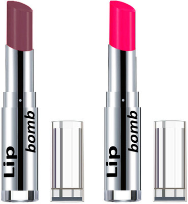 Color Fever Creamy Matte Lipstick(Set Of 2 pcs)13-26(Coffee, Neon Pink)