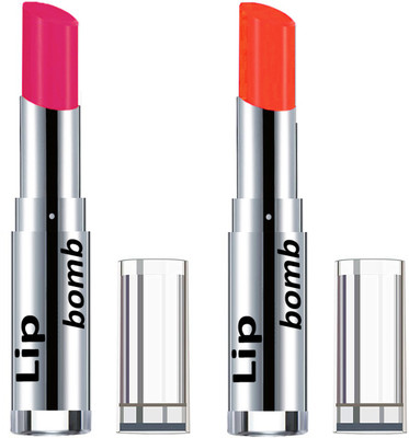 

Color Fever Creamy Matte Lipstick(Set Of 2 pcs)15-29(Pink, Neon Orange)