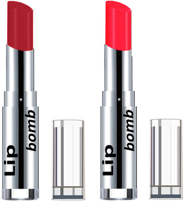 

Color Fever Creamy Matte Lipstick(Set Of 2 pcs)22-28(Dark Red, Neon Orange)