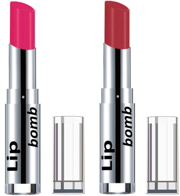 Color Fever Creamy Matte Lipstick(Set Of 2 pcs)15-19(Brick Orange, Pink, 6.4 g)