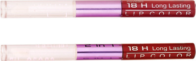 

Color Fever Non-stick Cup Waterproof colorstay all day Long Lasting Durable Matte Liquid Lipstick Beauty Lip Gloss,Fashionable Colors Long Lasting Lipsticks(Set of 2 ) 2 IN 1 34-41(Dark Red, Rose Red)