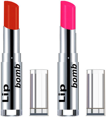 

Color Fever Creamy Matte Lipstick(Set Of 2 pcs)18-27(Orange, Neon Pink)