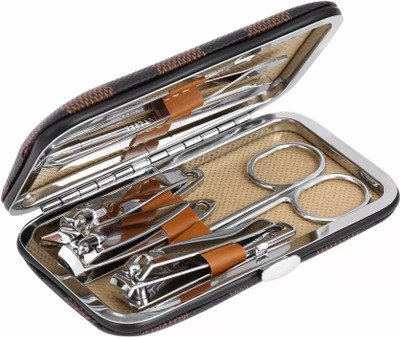 

GLOWISH NAIL ART TOOL SET 10PCS/MANICURE SET STAINLESS STEEL UNIVERSAL HOME OFFICE MANICURE SET NAIL CLIPPER NAIL CUTTER CLEANER GROOMING ALL IN ONE NAIL CARE KIT(60 g, Set of 9)