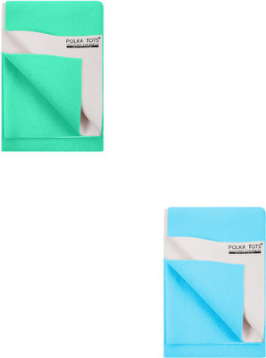 

Polka Tots Velvet Baby Bed Protecting Mat(Mint, Skye Blue