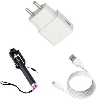 SARVIN Wall Charger Accessory Combo for Samsung Galaxy A6 Plus(White)