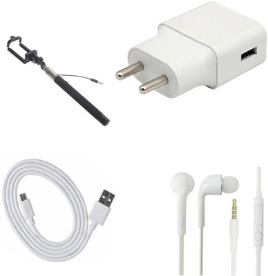 DAKRON Wall Charger Accessory Combo for Vivo Y71i(White)