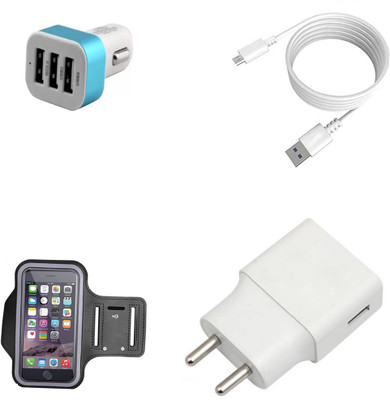 DAKRON Wall Charger Accessory Combo for OPPO F9 Pro(White)