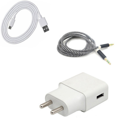 DAKRON Wall Charger Accessory Combo for Xiaomi Redmi 6 Pro(White)