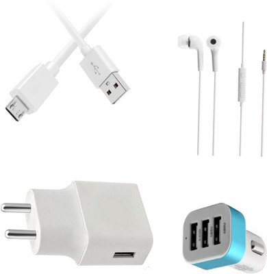 DAKRON Wall Charger Accessory Combo for Nokia 3.1(White)