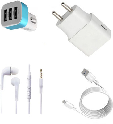 DAKRON Wall Charger Accessory Combo for Samsung Galaxy On6(White)
