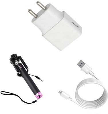 DAKRON Wall Charger Accessory Combo for Samsung Galaxy J8(White)