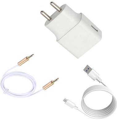 DAKRON Wall Charger Accessory Combo for Samsung Galaxy J8(White)