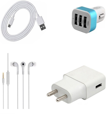 DAKRON Wall Charger Accessory Combo for Xiaomi Redmi 6 Pro(White)