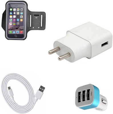 DAKRON Wall Charger Accessory Combo for Samsung Galaxy J2 Core(White)
