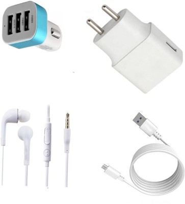 DAKRON Wall Charger Accessory Combo for Samsung Galaxy J8(White)