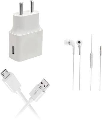 DAKRON Wall Charger Accessory Combo for OPPO F9(White)