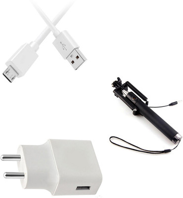DAKRON Wall Charger Accessory Combo for Samsung Galaxy On8(White)