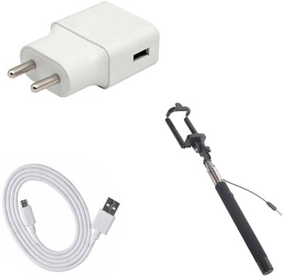 DAKRON Wall Charger Accessory Combo for RealMe 2(White)
