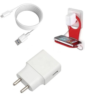 DAKRON Wall Charger Accessory Combo for OPPO F9 Pro(White)