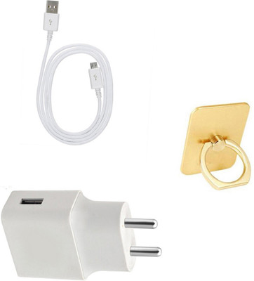 DAKRON Wall Charger Accessory Combo for Vivo V11(White)