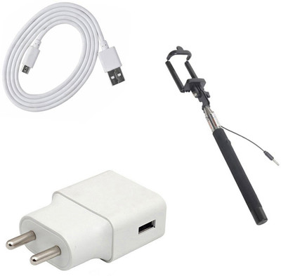 DAKRON Wall Charger Accessory Combo for RealMe 2 Pro(White)
