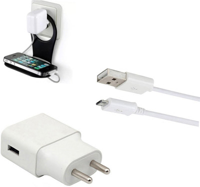 DAKRON Wall Charger Accessory Combo for Vivo V9 Pro(White)