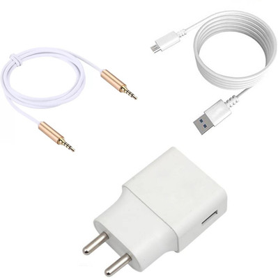 DAKRON Wall Charger Accessory Combo for OPPO F9 Pro(White)
