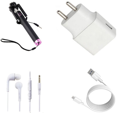 DAKRON Wall Charger Accessory Combo for Samsung Galaxy On6(White)