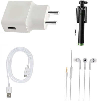 DAKRON Wall Charger Accessory Combo for Xiaomi Redmi Note 6 Pro(White)